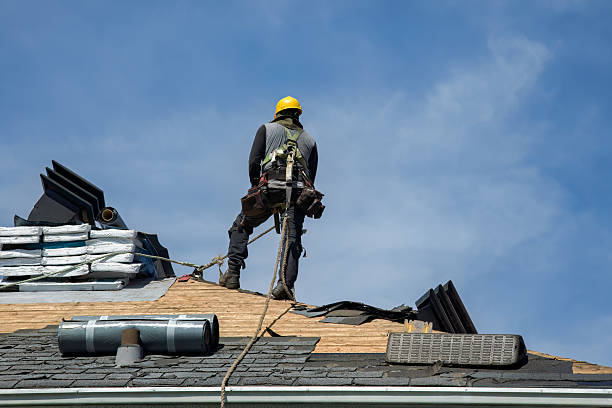 Professional Roof Replacement technician working in Hampton, NE